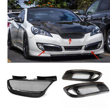 Carbon Fiber Front Grill Fog Light Cover For Hyundai Genesis Coupe 2008-2012