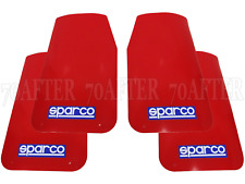 4 Sparco Car Mudflaps - Red - Wide Rally Sportsflaps - Full Set Of 4