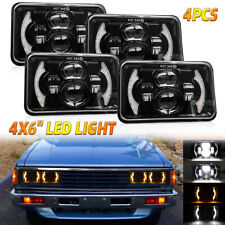 4pcs 4x6 Projector Led Headlights Hilo Beam Drl Fit For Nissan 720 1983-1986