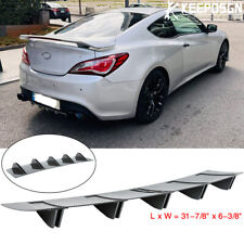 For Hyundai Genesis Coupe Gt Carbon Fiber Rear Lip Bumper Diffuser Shark Fin