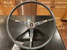 Oem Steering Wheel 1965-66 Ford All Mustang 16 Blue Lot Horn Spring Mtg Plate