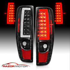 For 04-12 Chevy Colorado Gmc Canyon Led Tube Streak Black C Tail Lights Lamps