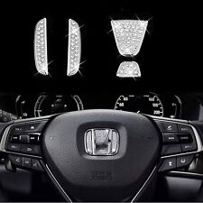 For Honda Bling Steering Wheel Logo Sticker Crystal Decal Interior Accessories