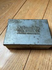 Metal Box With Company Name On Top Hinged Snap Closure