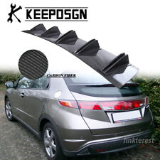 For Honda Civic Rear Bumper Diffuser Lip Splitter Spoiler Body Fins Carbon Fiber