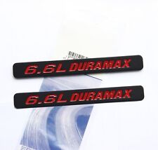 2x 6.6l Duramax Emblem Badge Turbo Diesel Silverado 2500 Hd Fu Matte Black