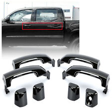 4 Pcs For Toyota Tundra Sequoia 2011-2019 Glossy Black Painted Door Handle Kit