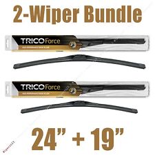 2-wipers 24 19 Trico Force All-season Beam Wiper Blades - 25-240 25-190