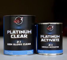 Platinum Clear 21 Auto 2k Euro High Gloss Quart Size Clearcoat Kit Whardener