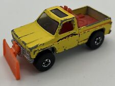 Vintage 1979 Hot Wheels Speedy Removal Snow Plow Yellow Pickup Truck 164
