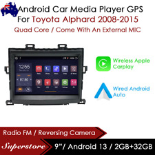 9 Android 13 Carplay Car Stereo Gps Head Unit For Toyota Alphard Vellfire 08-15