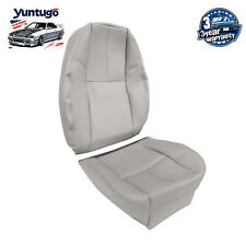 Gray For Chevy Silverado 2007-2014 Driver Bottom Lean Back Leather Seat Cover