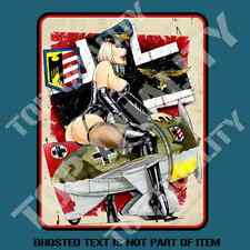 Pin Up Girl Bomber Decal Sticker For Man Cave Hot Rod Retro Vintage Usa Stickers