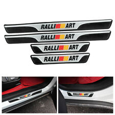 Ralliart B Rubber S Carbon Fiber Car Door Scuff Sill Cover Panel Step Protector