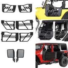 Black Steel Tube Doors Or Pair Mirrior For Jeep Wrangler Gladiator 1997-2023