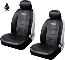 New Pair Chevrolet Synthetic Leather Sideless Auto Car Truck Front Seat Covers