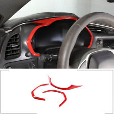 4red Abs Dashboard Instrument Trim Strips For Chevrolet Corvette C7 2014-2019
