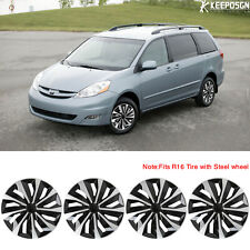 For Toyota Sienna 16 Hubcaps Wheel Cover Snap On Hub Cap R16 Steel Rim Wheel