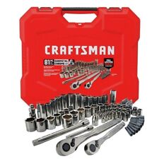 Craftsman Mechanics Tool Set 81 Pieces Sae Metric Gunmetal Chrome With Case