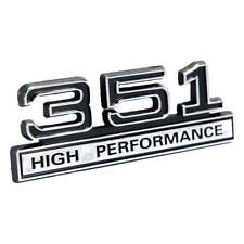 351 Windsor Cleveland 5.8 Liter High Performance Emblem Logo In Black Chrome