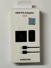 Samsung 45w Usb-c Wall Charger Super Fast Charging W Cable Black