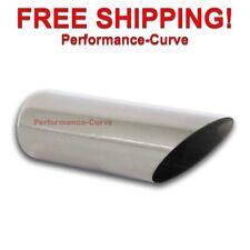 Stainless Steel Exhaust Tip Angle Cut - 2.5 Inlet - 2.75 Outlet - 9 Long