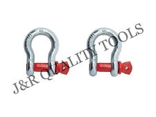 2pc 58 D Ring Bow Shackle Screw Pin Clevis Rigging Jeep Towing Recovery