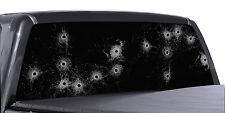 Truck Rear Window Bullet Holes Perforated Vinyl Decal Universal