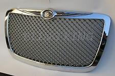 Fits 05-2010 Chrysler 300 Chrome Mesh Grill Bentley Grille Full Replacement Trim