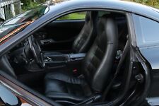 For Toyota Supra Mkiv Synthetic Leather Seat Covers Black With Black Stitching