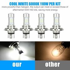 4x H4 9003 Hb2 6000k Super White Led Headlight Bulb Conversion Kit High Low Beam