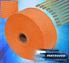 10m Thermal Heat Wrap Header Test Pipe Catback Muffler Orange