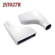 Jst027r Pair 2.5 Stainless Rectangle Exhaust Tips 2 12 Inlet 8 X 2 Outlet