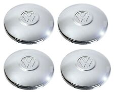Set Of 4 Chrome Hubcaps Late Vw Beetle 1968-1979 Bus 1971-79 Ghia Type-3 Vanagon