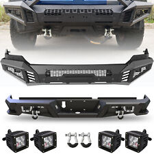 Front Rear Bumper Assembly Wled Pod Lightsd-rings For 2013-2018 Ram 1500 Truck