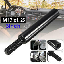 3 Black M12x1.25 Car Shift Knob Extender Shifter Stick Lever Extension Gear