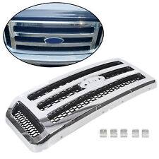 Chrome Front Grille Assembly For 2005-2007 Ford F250 F350 F-250 F-350 Super Duty