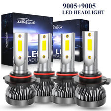 Combo 4x 9005 Led Headlight High Low Bulbs 6000k For Dodge Charger 2016-2021 Kit