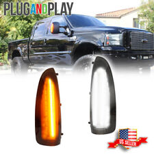 Smoke Lens Whiteamber Switchback Led Side Mirror Lamps For 03-07 Ford F250 F350