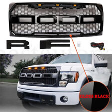 Raptor Style Front Bumper Grill Hood Grille For Ford F150 F-150 2009-2014 Black