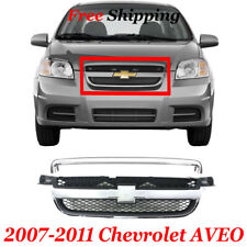 For 2007-2011 Chevrolet Aveo Front New Bumper Grille Chrome Hood Molding Trim