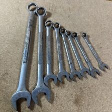 Early Craftsman Usa Sae Combination Wrench 8 Pc. Set 716 - 1 Inch V Series