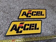 Lot Of 2 Vintage Accel Spark Plugs Racing Decals Nhra Nascar Stickers Hot