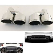 Engraved Amg Oval Dual Exhaust Tips For Mercedes Benz Universal C-class Pair