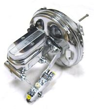 9 Chevy Chrome Booster Finned Master Cylinder Disc Drum Valve Small Big Block