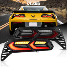 Vland Smoked Led Tail Lights For Chevrolet Corvette C7 2014-2019 Wsequential