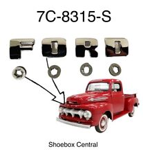 1948 1949 1950 1951 1952 Ford Pickup Truck Chrome Hood Letter Kit
