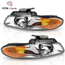 Headlights Assembly For 1996-2000 Dodge Caravan Chrysler Town Country Voyager