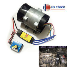 12v Car Electric Turbo Supercharger Kit Air Intake Fan Boost Wesc Set Usa Stock