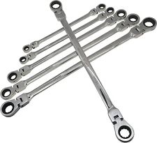 Metric 12 Sizes Extra Long Gear Ratcheting Wrench Set 8mm-19mm Made Of Chrome